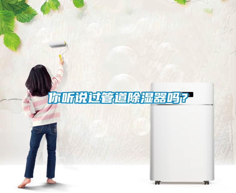 你聽說過管道除濕器嗎？