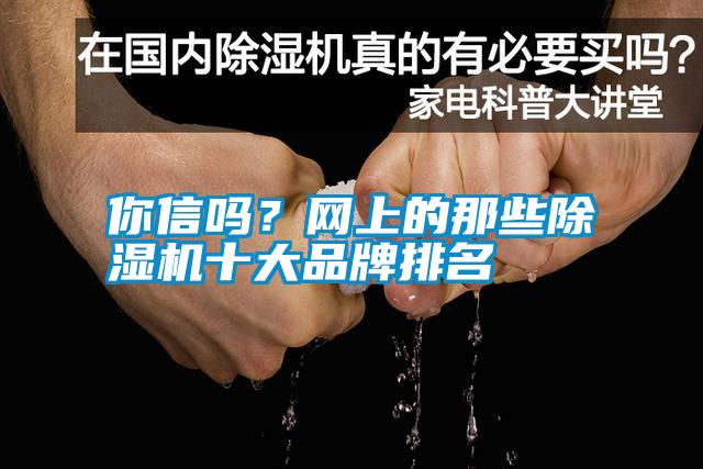 你信嗎？網上的那些除濕機十大品牌排名