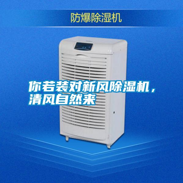 你若裝對新風除濕機，清風自然來