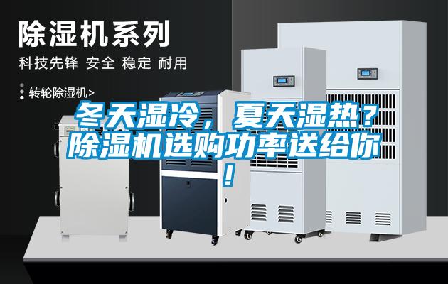 冬天濕冷，夏天濕熱？除濕機選購功率送給你！