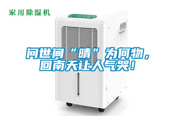 問世間“晴”為何物，回南天讓人氣哭！