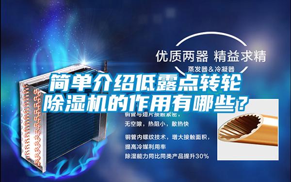 簡單介紹低露點轉輪除濕機的作用有哪些？
