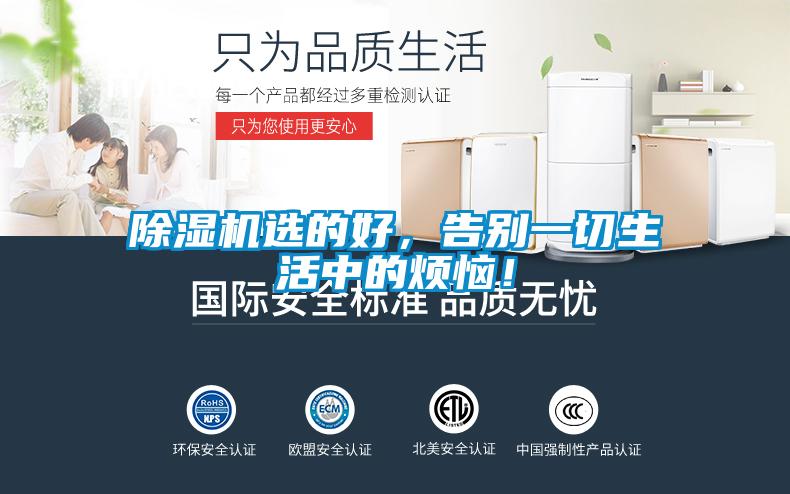 除濕機選的好，告別一切生活中的煩惱！
