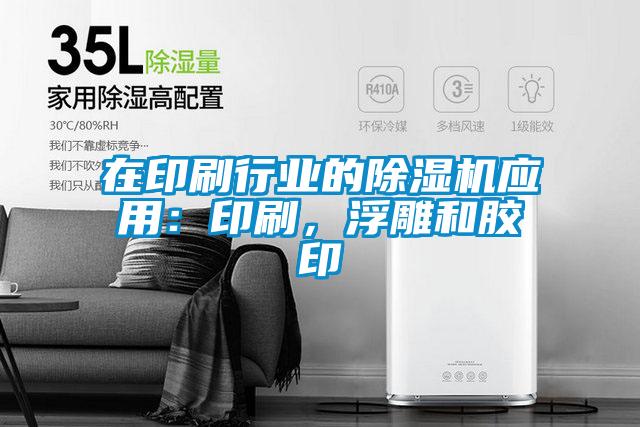 在印刷行業的除濕機應用：印刷，浮雕和膠印
