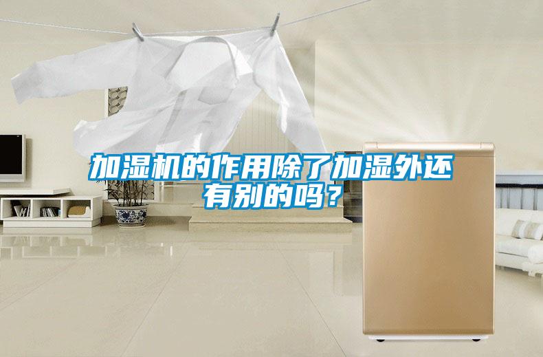 加濕機的作用除了加濕外還有別的嗎？