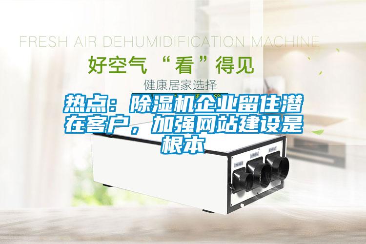 熱點：除濕機企業留住潛在客戶，加強網站建設是根本