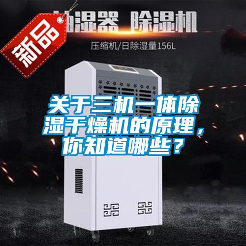 關于三機一體除濕干燥機的原理，你知道哪些？