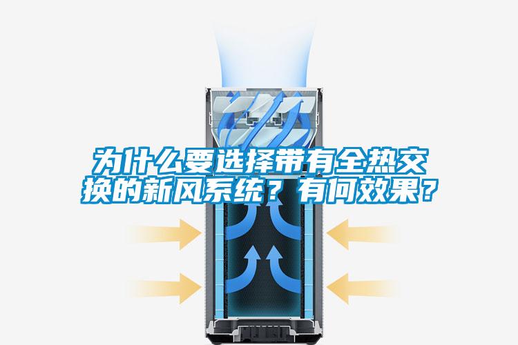 為什么要選擇帶有全熱交換的新風系統？有何效果？