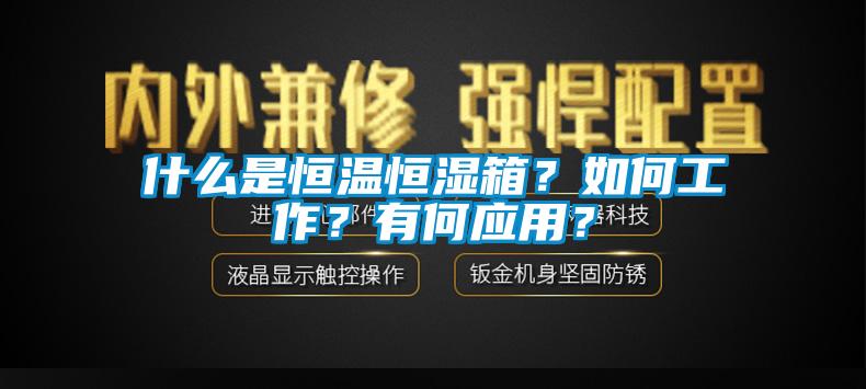 什么是恒溫恒濕箱？如何工作？有何應用？