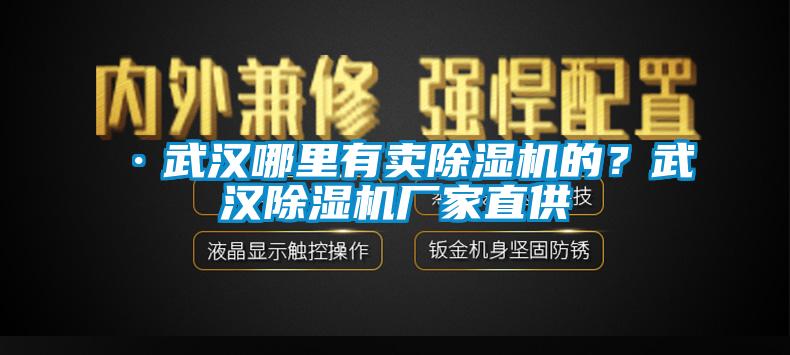 ·武漢哪里有賣除濕機的？武漢除濕機廠家直供