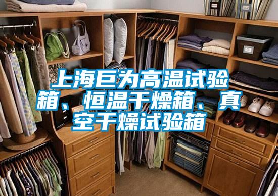 上海巨為高溫試驗箱、恒溫干燥箱、真空干燥試驗箱