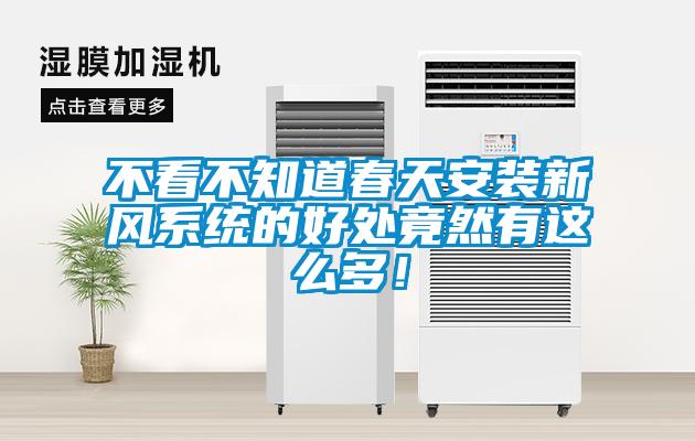 不看不知道春天安裝新風系統的好處竟然有這么多！