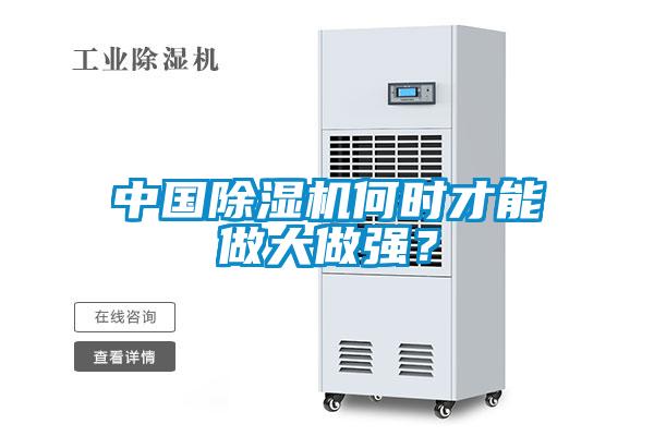 中國除濕機何時才能做大做強？