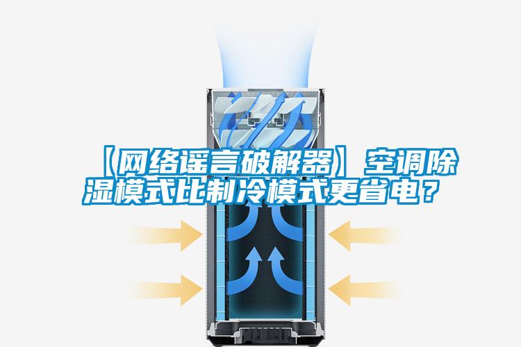 【網絡謠言破解器】空調除濕模式比制冷模式更省電？