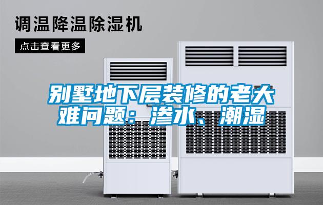 別墅地下層裝修的老大難問題：滲水、潮濕