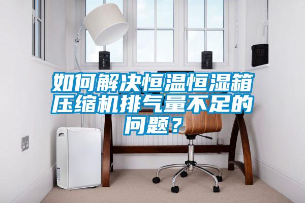 如何解決恒溫恒濕箱壓縮機排氣量不足的問題？