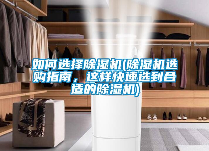 如何選擇除濕機(除濕機選購指南，這樣快速選到合適的除濕機)