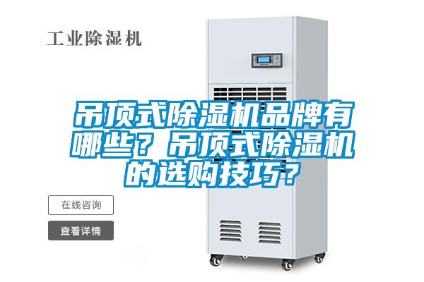 吊頂式除濕機品牌有哪些？吊頂式除濕機的選購技巧？
