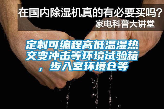 定制可編程高低溫濕熱交變沖擊等環境試驗箱，步入室環境倉等