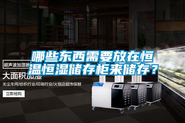 哪些東西需要放在恒溫恒濕儲存柜來儲存？