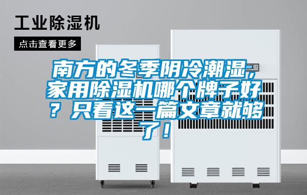 南方的冬季陰冷潮濕，家用除濕機哪個牌子好？只看這一篇文章就夠了！