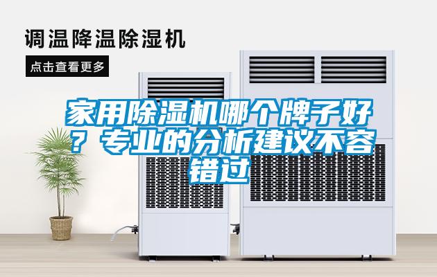 家用除濕機哪個牌子好？專業的分析建議不容錯過