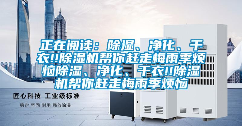 正在閱讀：除濕、凈化、干衣!!除濕機幫你趕走梅雨季煩惱除濕、凈化、干衣!!除濕機幫你趕走梅雨季煩惱