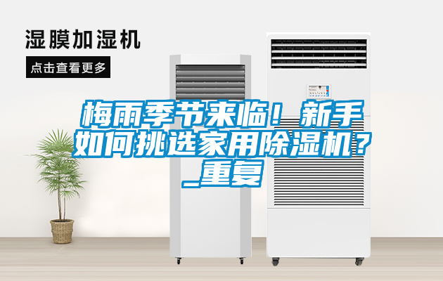 梅雨季節來臨！新手如何挑選家用除濕機？_重復