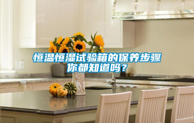 恒溫恒濕試驗箱的保養步驟你都知道嗎？