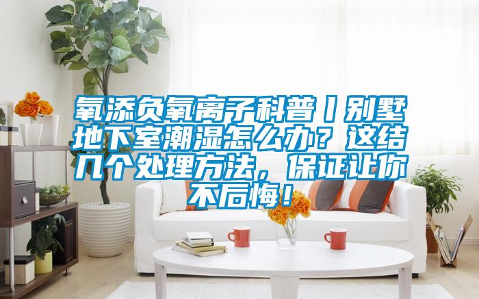氧添負氧離子科普丨別墅地下室潮濕怎么辦？這結幾個處理方法，保證讓你不后悔！