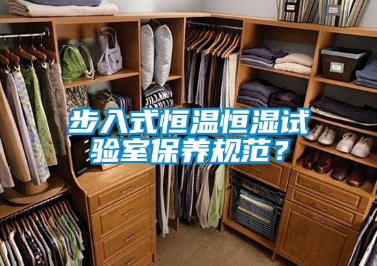 步入式恒溫恒濕試驗室保養規范？