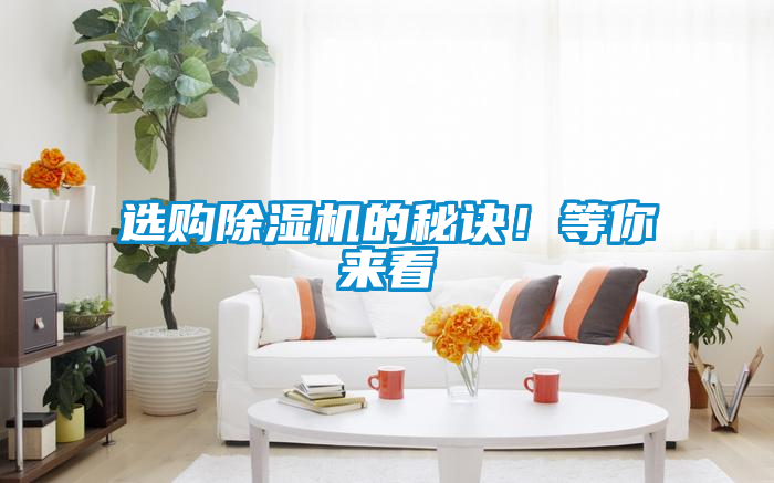 選購除濕機的秘訣！等你來看