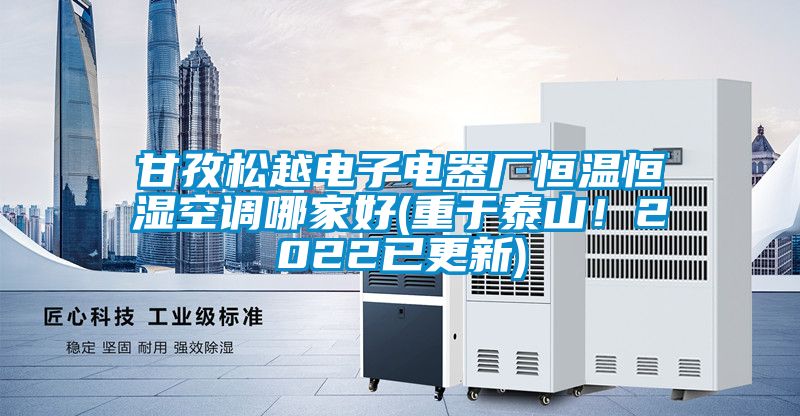 甘孜松越電子電器廠恒溫恒濕空調哪家好(重于泰山！2022已更新)