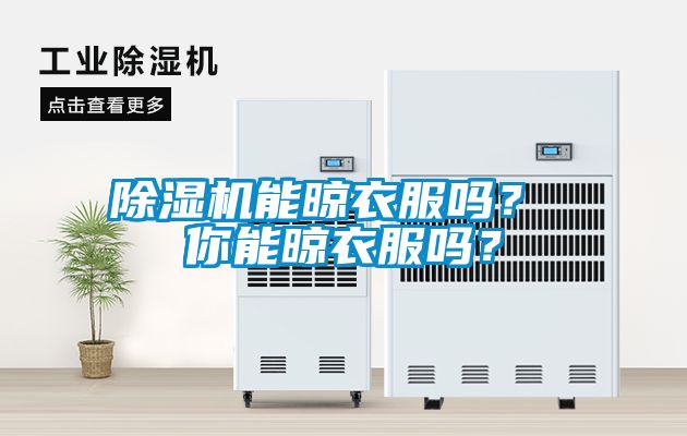 除濕機能晾衣服嗎？ 你能晾衣服嗎？