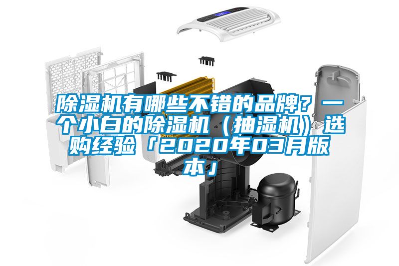 除濕機有哪些不錯的品牌？一個小白的除濕機（抽濕機）選購經驗「2020年03月版本」